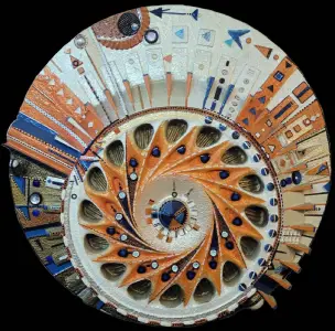 Like Ciceron — technique mixte Ø 61 cm — Pierre Arnould (1991)