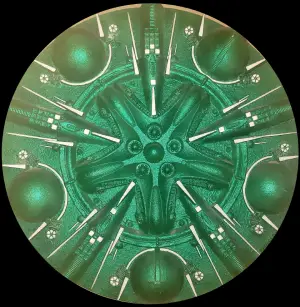 Mandala Anesthésique — technique mixte Ø 60 cm — Pierre Arnould (1988)