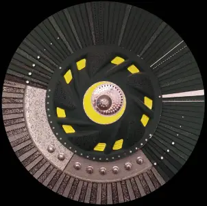 Stroboscodisc — technique mixte Ø 70 cm — Pierre Arnould (1989)