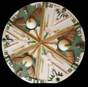 Planisphère Végétal — technique mixte Ø 110 cm — Pierre Arnould (2002)