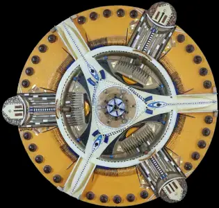 Trois Langues à Couper — technique mixte Ø 71 cm — Pierre Arnould (1993)