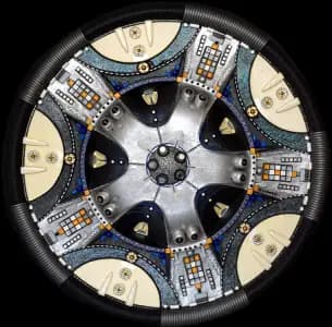 Didouilles — technique mixte Ø 68 cm — Pierre Arnould (1991)