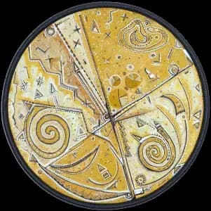 Quadrant des Mouvements Premiers — technique mixte Ø 50 cm — Pierre Arnould (1995)