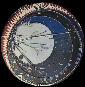Lune Noire et Crépuscule Tribal — technique mixte Ø 100 cm — Pierre Arnould (1990)
