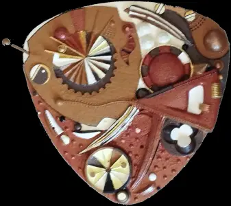 Bouclier Cardiaque — technique mixte Ø 40x40 cm — Pierre Arnould (2025)