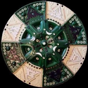 Aura des Organes Doubles — technique mixte Ø 75 cm — Pierre Arnould (1991)