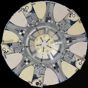 Vestiges d'une Cité Sous-Marine — technique mixte Ø 80 cm — Pierre Arnould (2000)