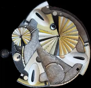 Talisman de la Double Hélice — technique mixte Ø 55 cm — Pierre Arnould (2014)