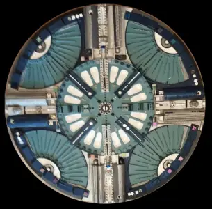 Ventilation cellulaire — technique mixte Ø 81 cm — Pierre Arnould (1993)