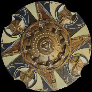 Marsupialement Votre — technique mixte Ø 65 cm — Pierre Arnould (1995)