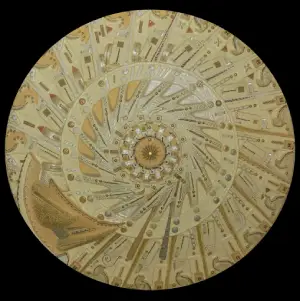 Jubilé Beige — technique mixte Ø 65 cm — Pierre Arnould (1998)