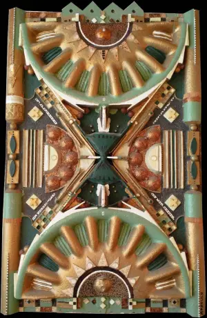 Récup' dorée — technique mixte 50x80 cm — Pierre Arnould (1998)