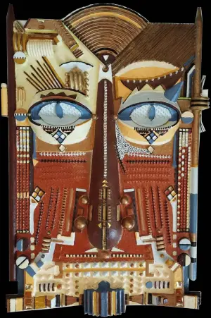 Masque sénoufo — technique mixte 40x60 cm — Pierre Arnould (2013)