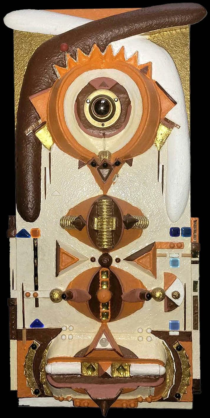 Aborigène — technique mixte 25x65 cm — Pierre Arnould (2023)