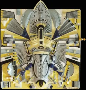 Hyménoptère — technique mixte 40x44 cm — Pierre Arnould (2023)