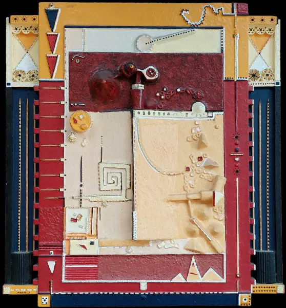 Architectonic — technique mixte 40x50 cm — Pierre Arnould (1967)