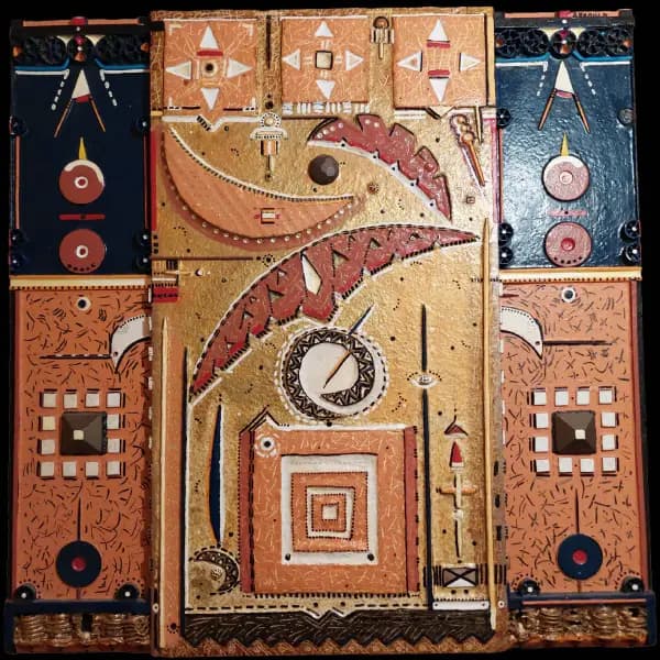 Pacific Maori — technique mixte 50x55 cm — Pierre Arnould (1992)