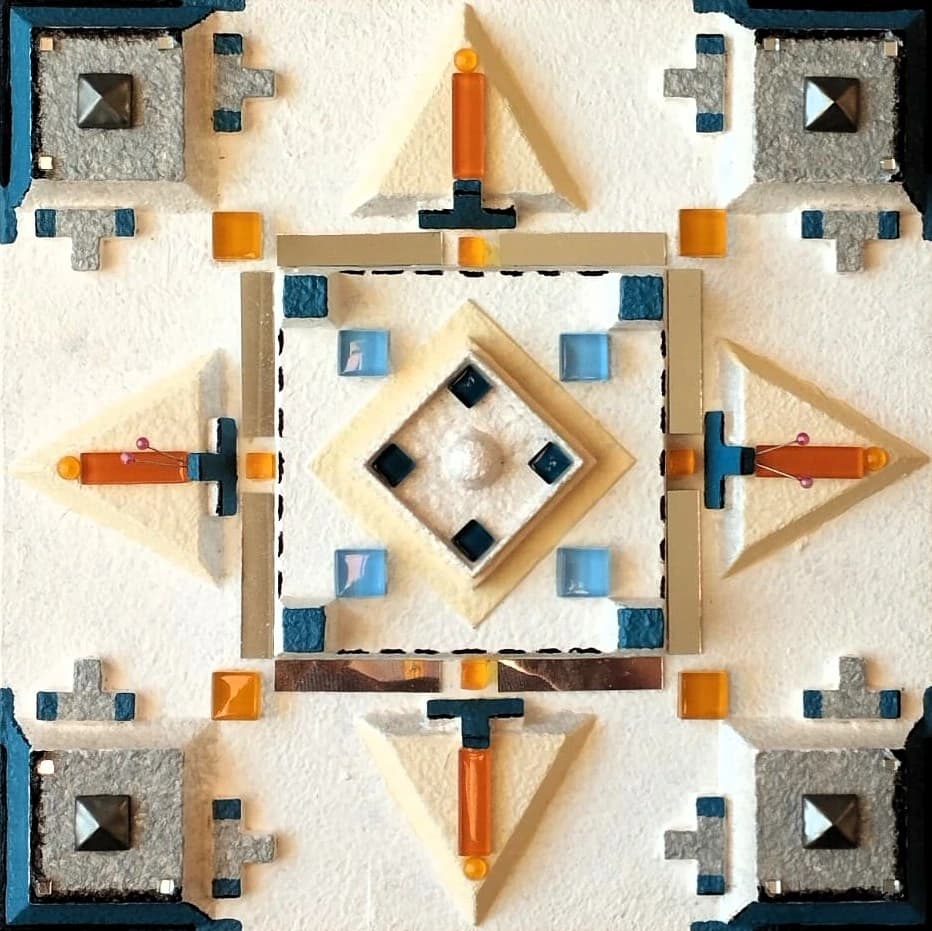 Temple d'albatre — technique mixte 25x45 cm — Pierre Arnould (2025)