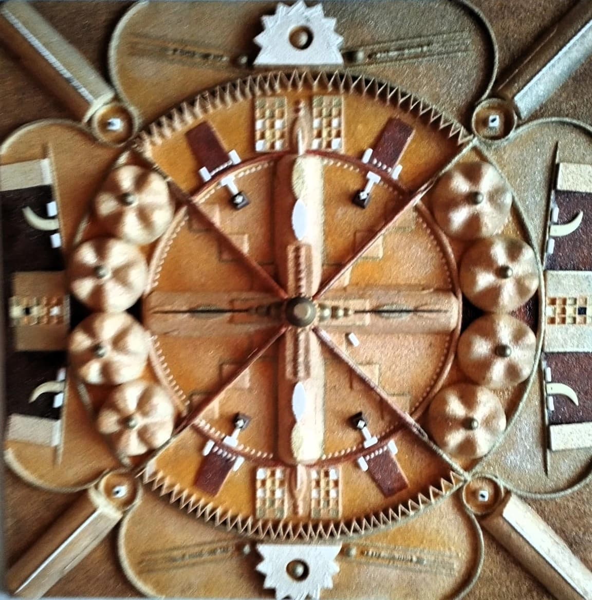 Octo-ventilo — technique mixte 80x80 cm — Pierre Arnould (1999)