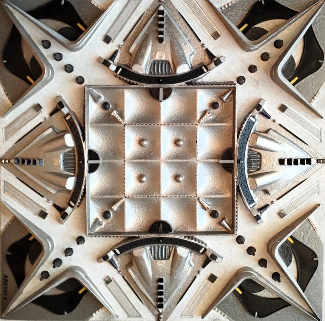 Byzance — technique mixte 80x80 cm — Pierre Arnould (1999)