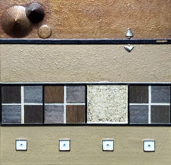 Hokkaido zen — technique mixte 40x40 cm — Pierre Arnould (1997)