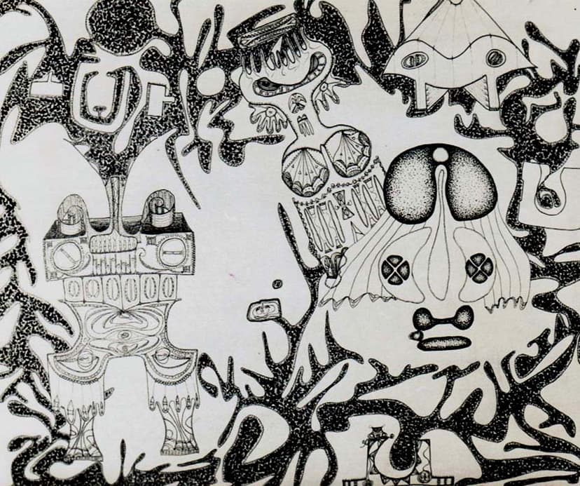 dessin de Pierre Arnould artiste plasticien